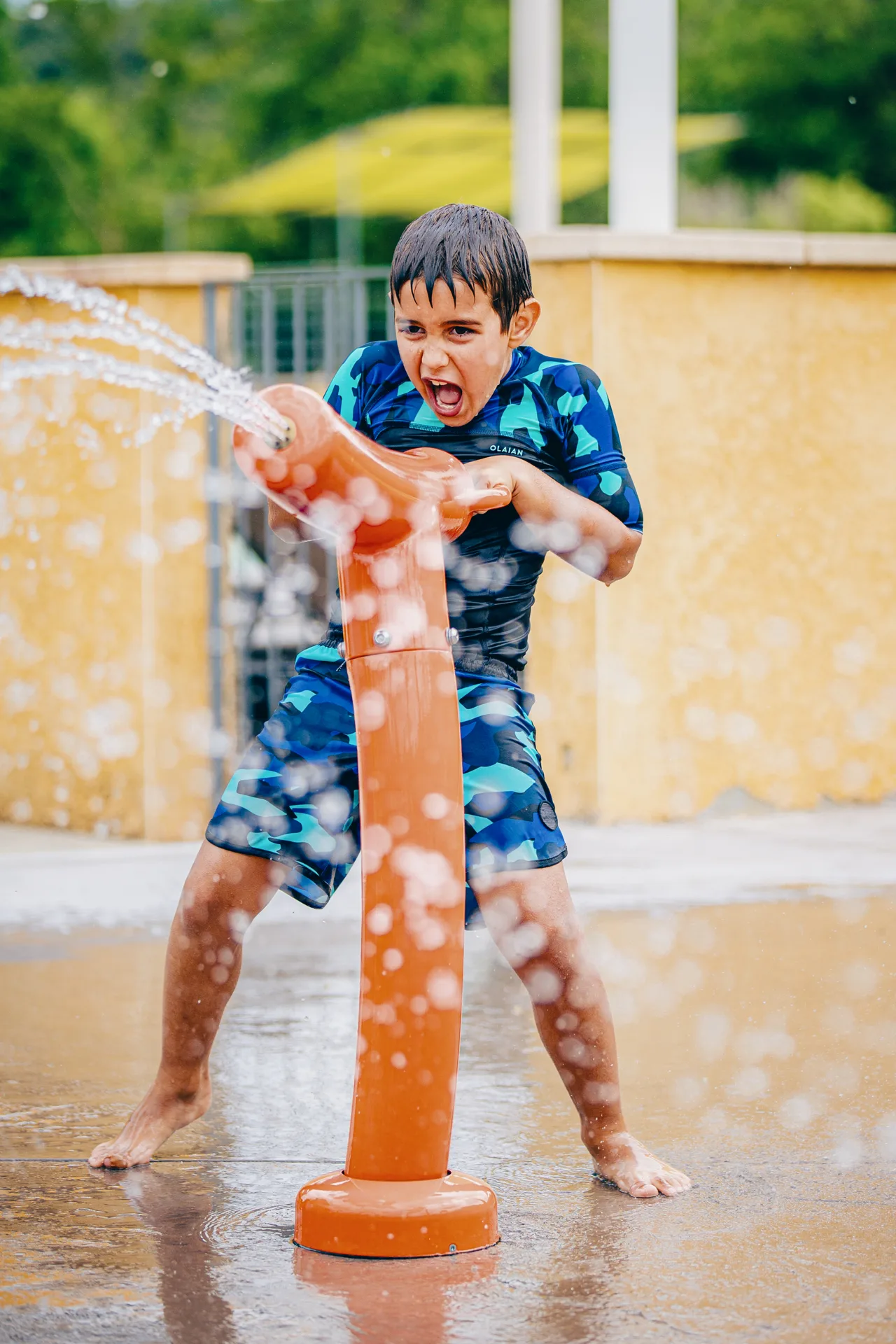 Splash pad pour camping — réalisation Water Splash France